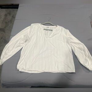 Women’s white linen blouse